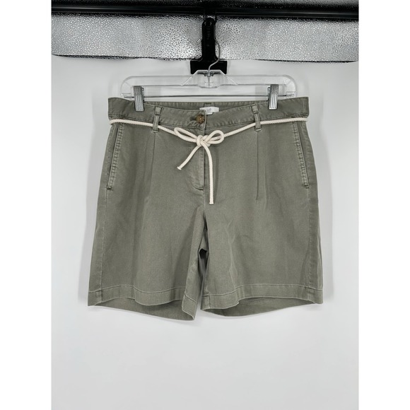 J. Jill Pants - J Jill Jjill Rope Belt Belted Chino Shorts Mid‎ Rise 7" 7 Inch Inseam Size 8